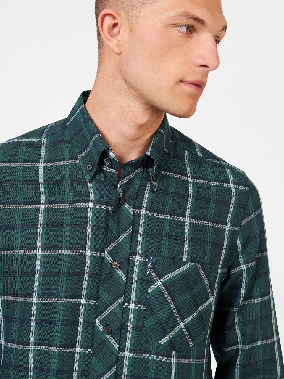 Chemises Ben Sherman Grid Check Vert | GJS-18157081